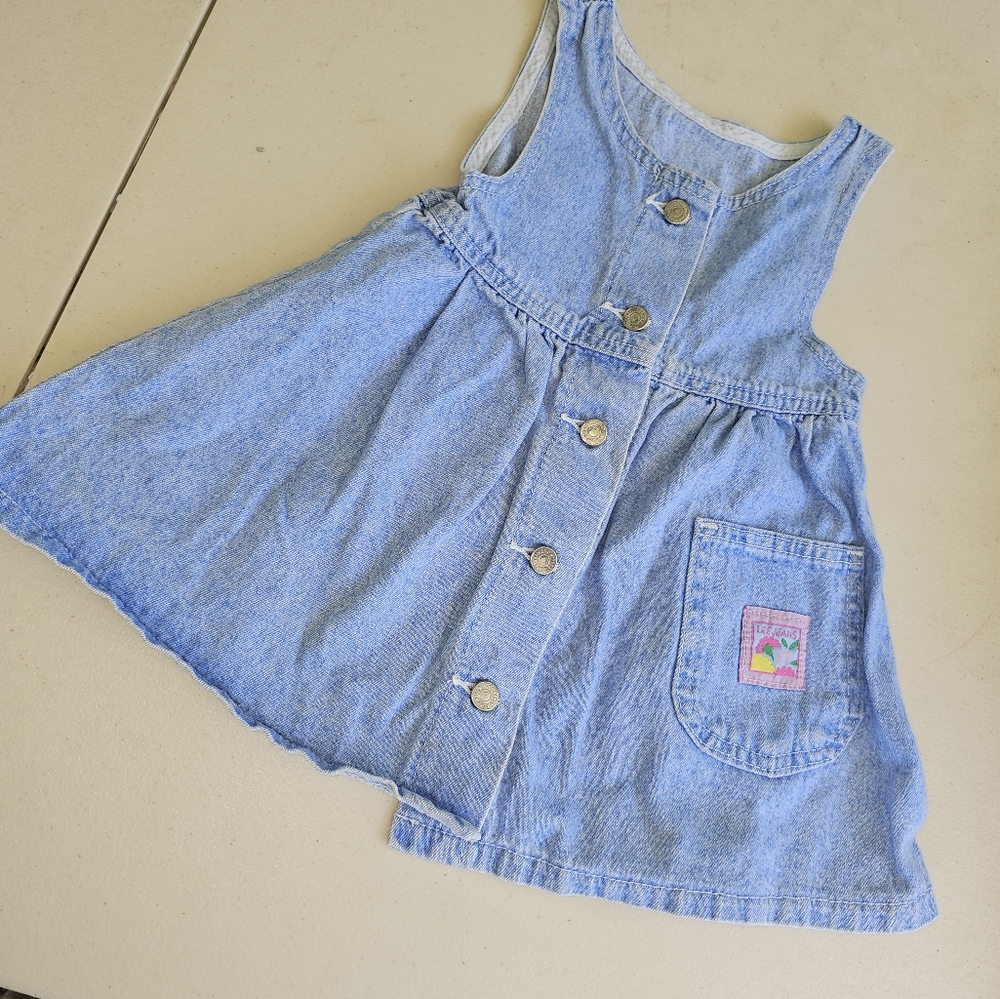 Sweet 70s vintage LEE jeans denim dress 2t!